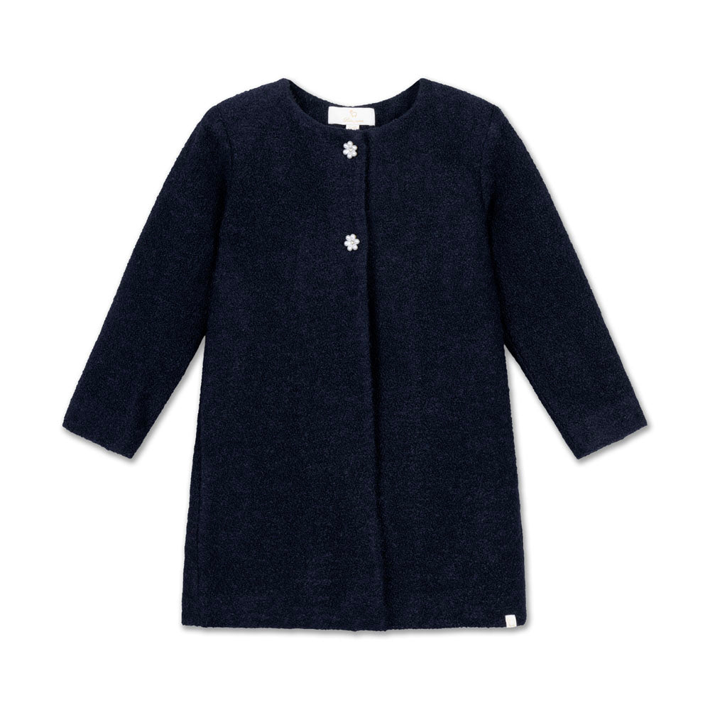 Mara Tweed Coat ❘ Navy