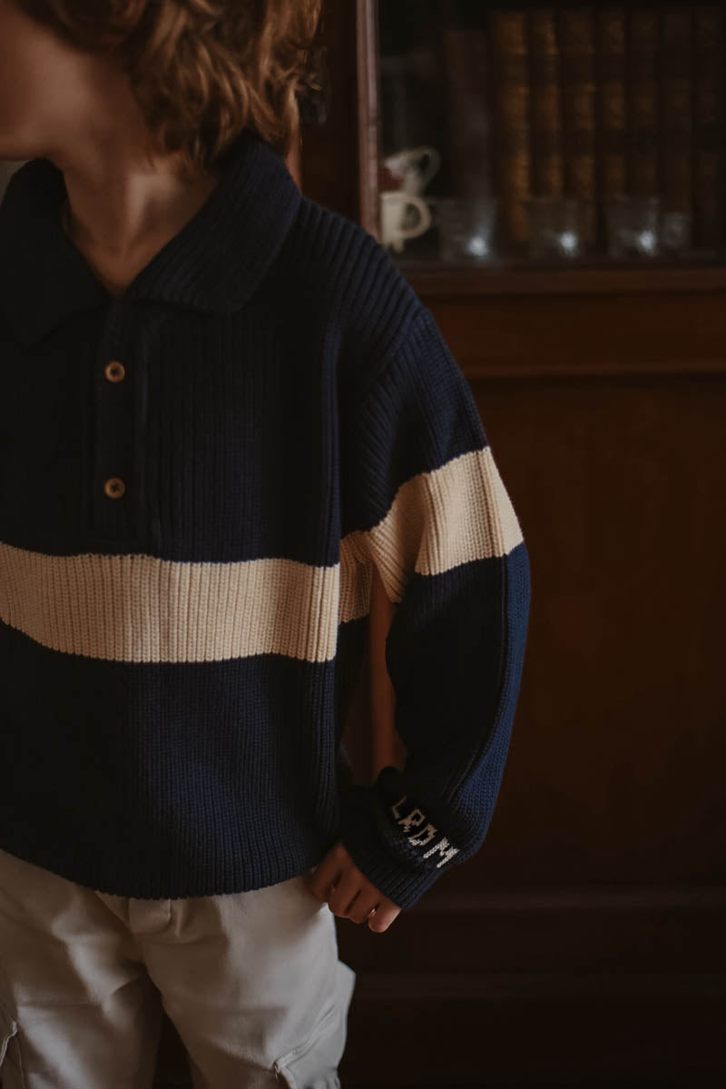 Leo Knit Polo ❘ Navy