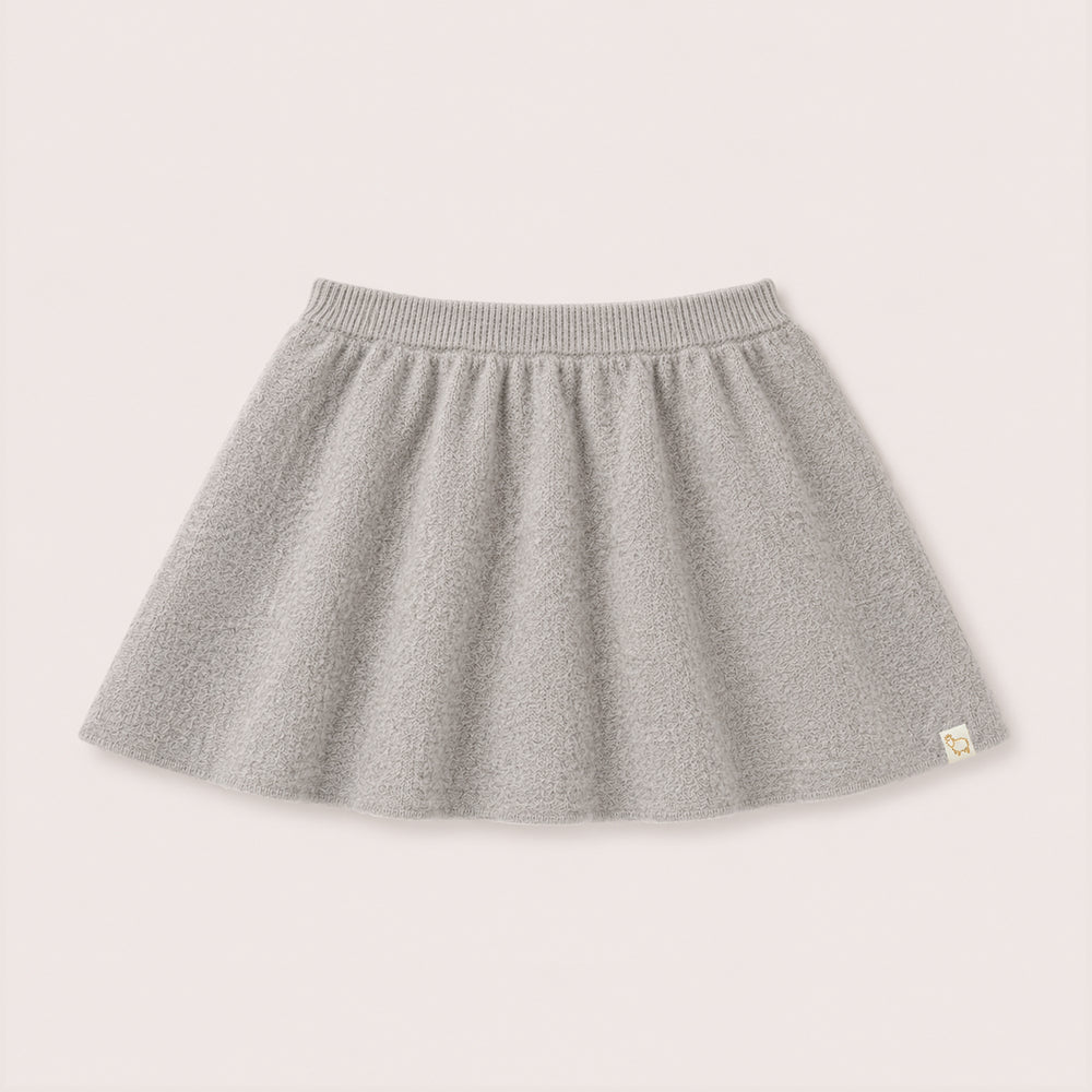 Charlie Knit Skirt in Dove on a neutral background