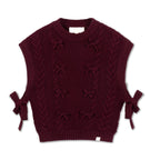 Elise Bow Cardigan ❘ Burgundy