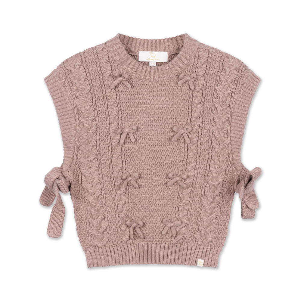 Elise Bow Cardigan ❘ Fawn