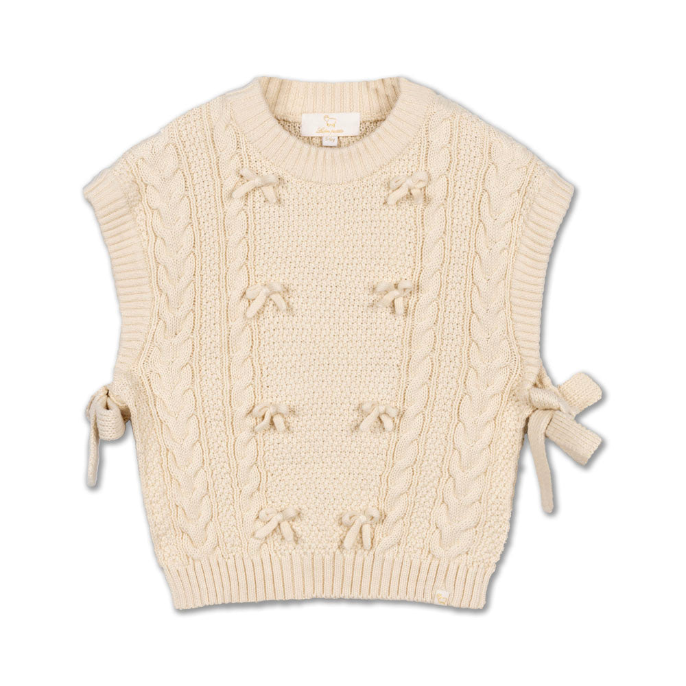 Elise Bow Cardigan ❘ Sand