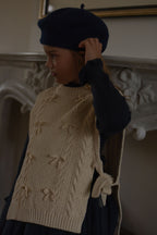 Elise Bow Cardigan ❘ Sand