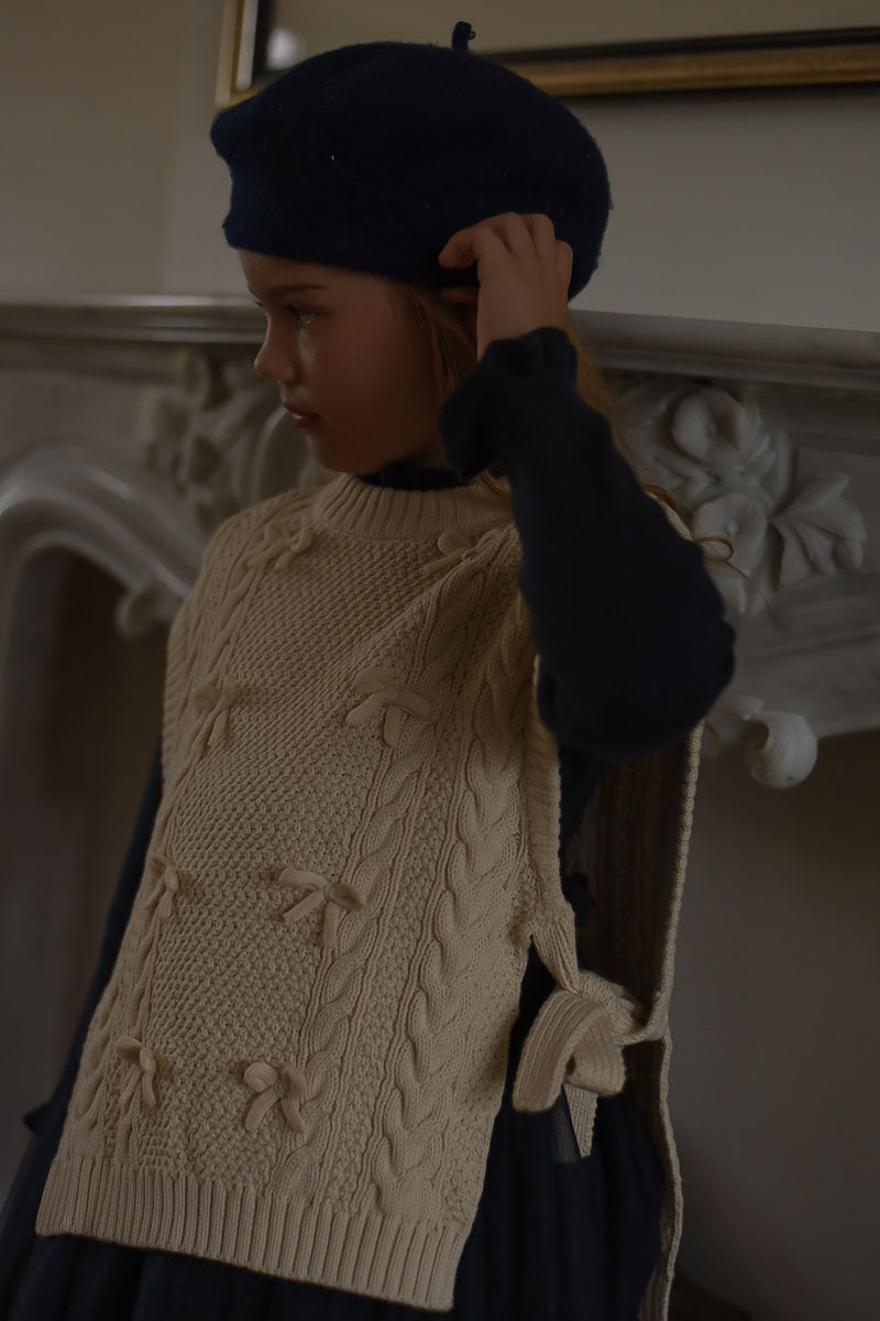Elise Bow Cardigan ❘ Sand