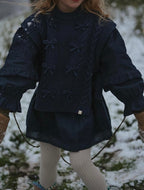 Elise Bow Cardigan ❘ Navy