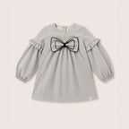 Elle Dress in Dove on a neutral background