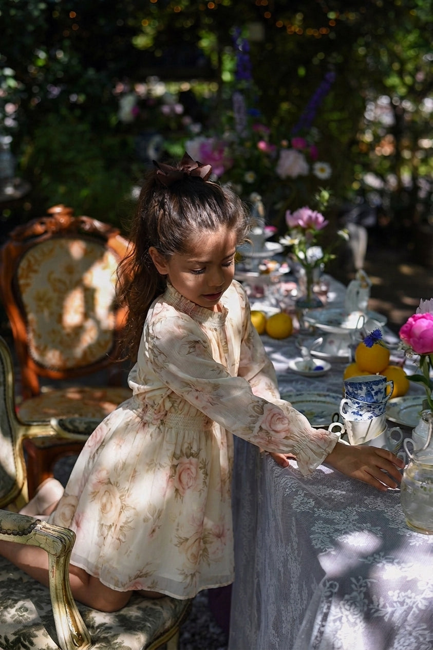 レディース リルアー Circurar sleeve flower dress