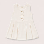 Louise Dress in Ivory on a neutral background