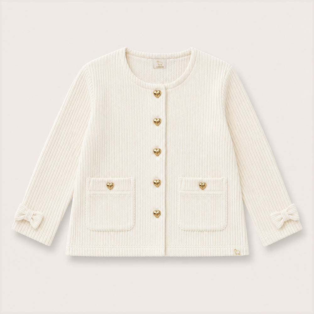 Louise Jacket in Ivory on a neutral background