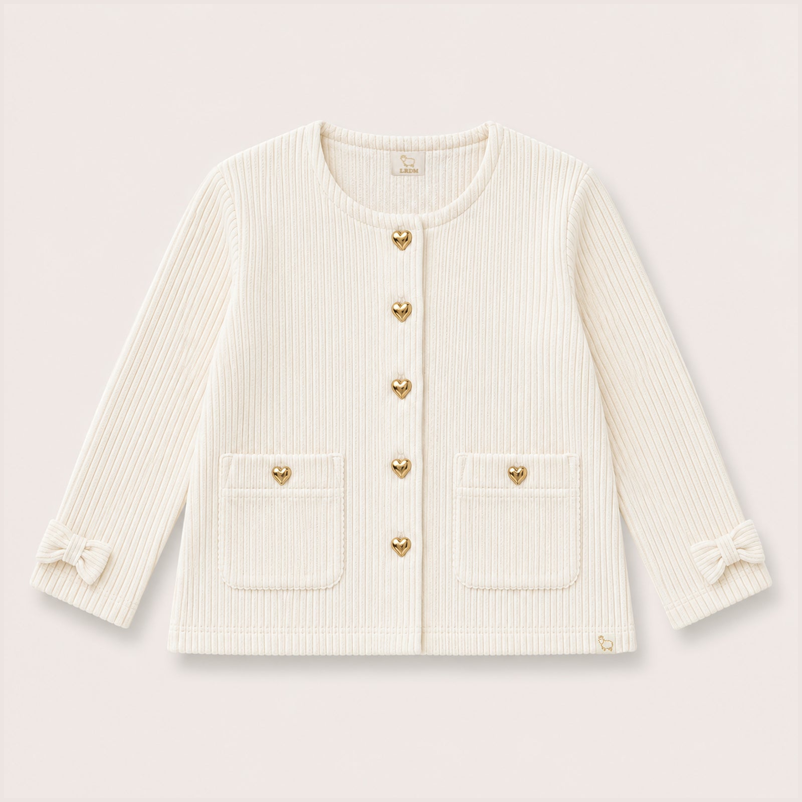 Louise Jacket in Ivory on a neutral background