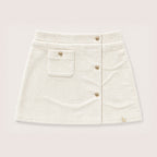 Louise Skirt in Ivory on a neutral background