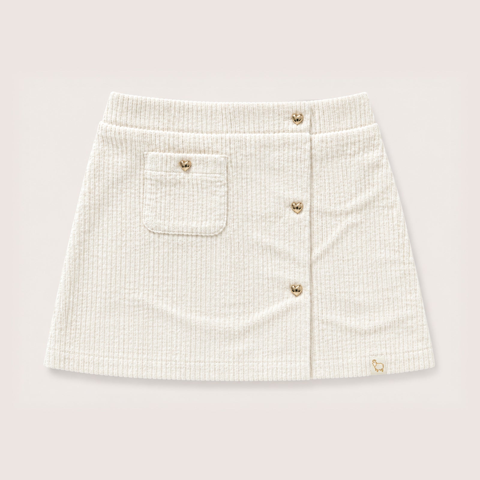 Louise Skirt in Ivory on a neutral background