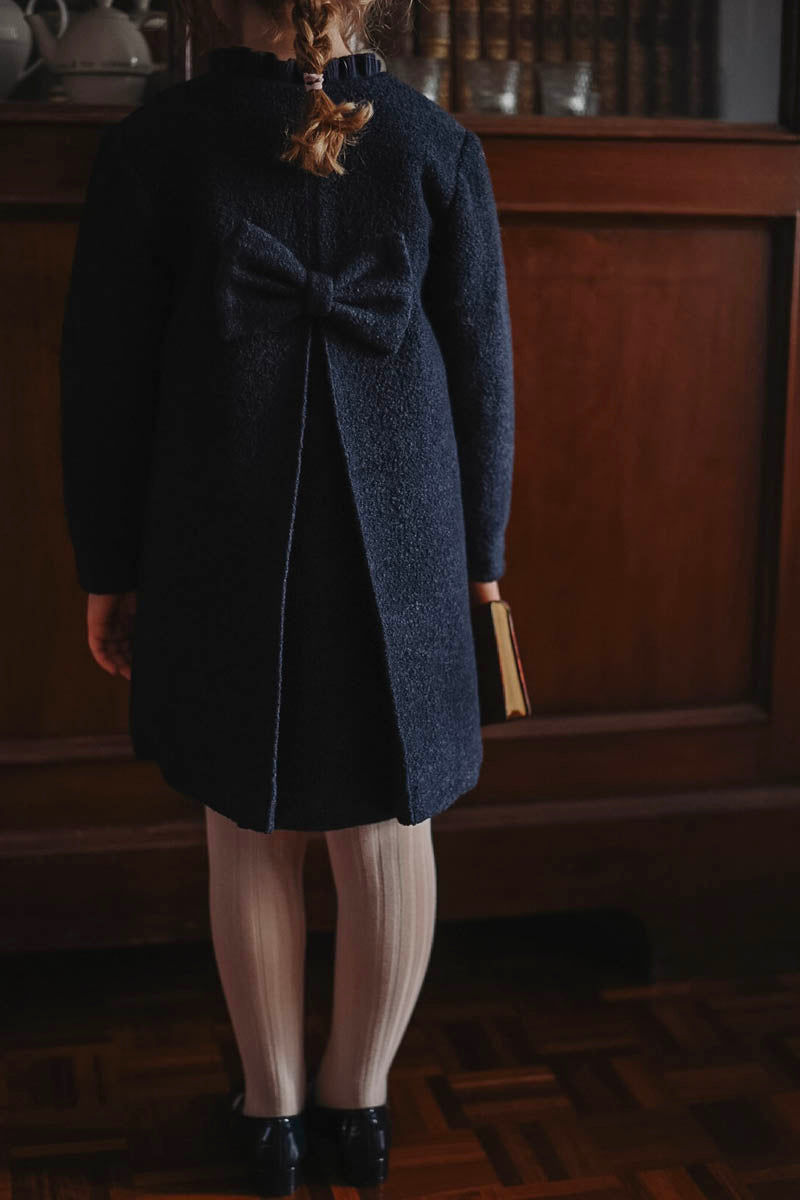 Mara Tweed Coat ❘ Navy
