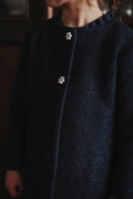 Mara Tweed Coat ❘ Navy