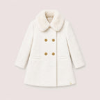 Mara Tweed Coat on a neutral background