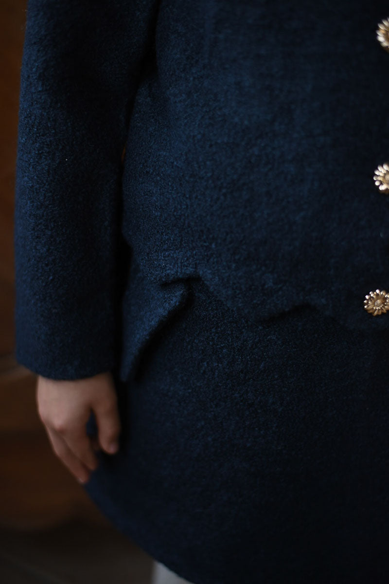 Mara Tweed Jacket ❘ Navy
