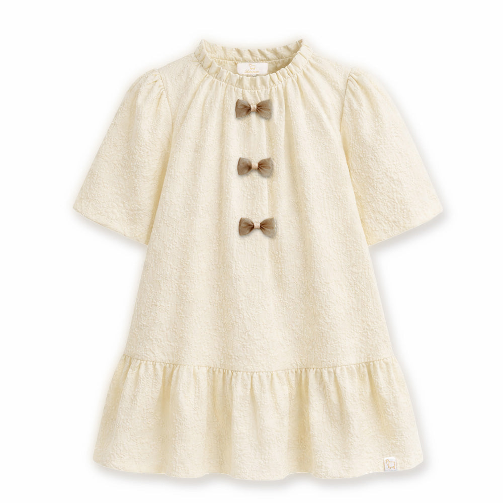 Mila Bow Jurk | Sand