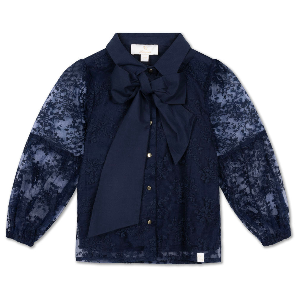 Olivia Lace Blouse ❘ Navy