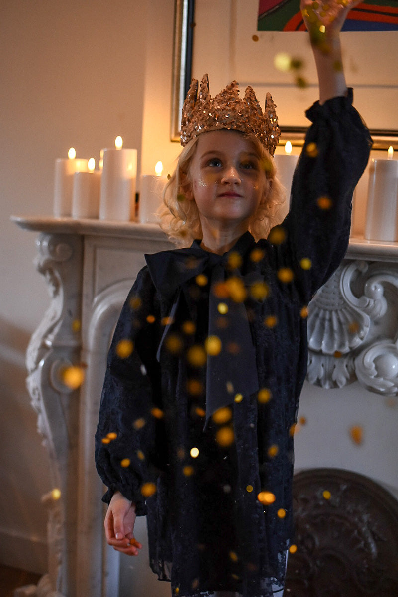 Olivia Lace Jurk ❘ Navy