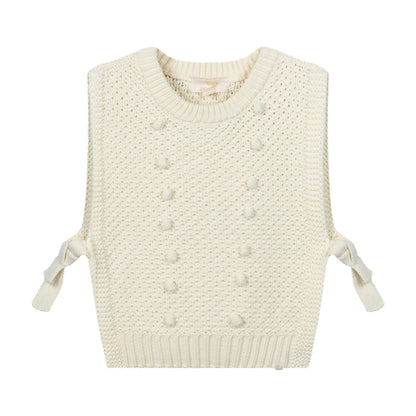 LRDM Petits Elize Gilet Antique White Color