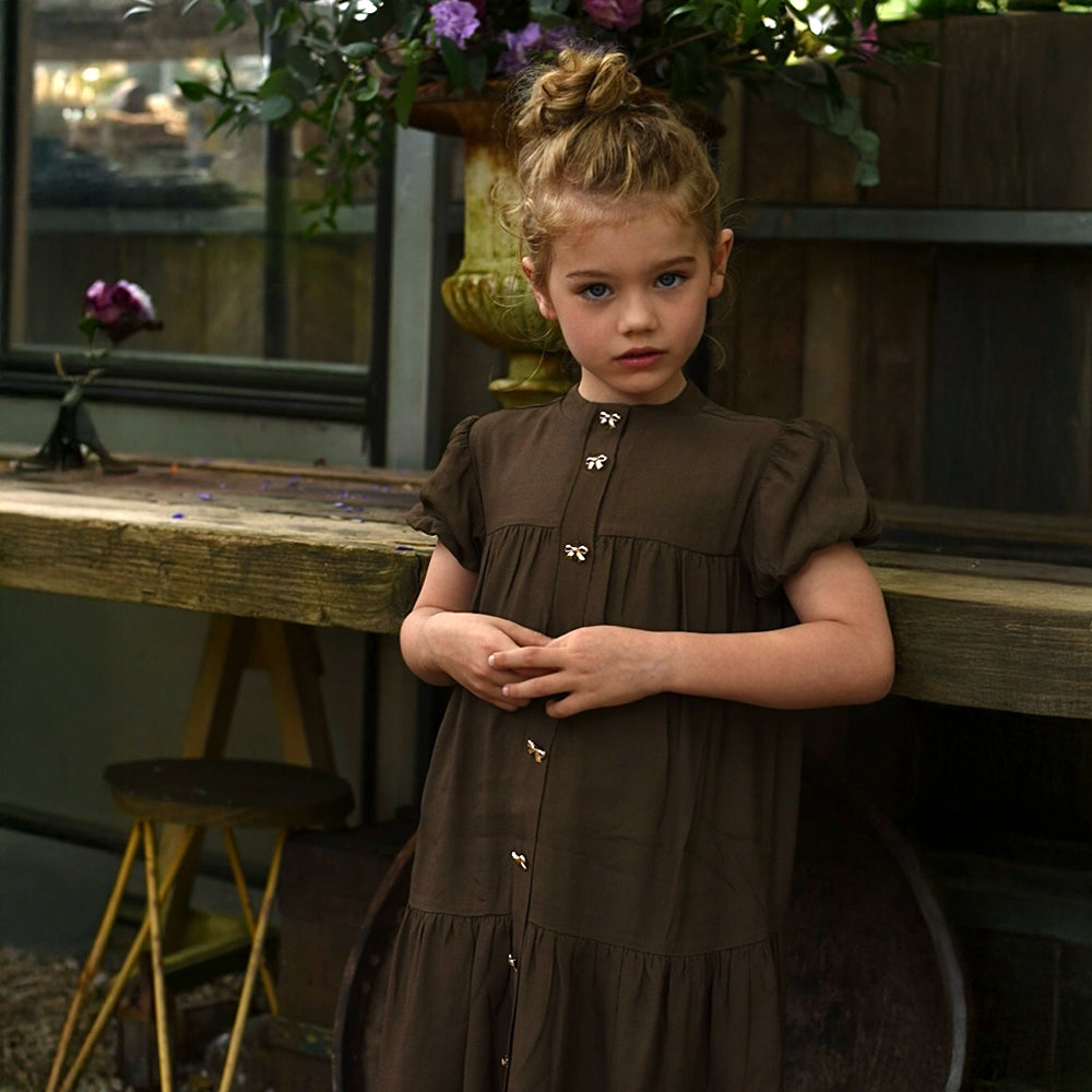 Zara Blouse Jurk | Chocolate